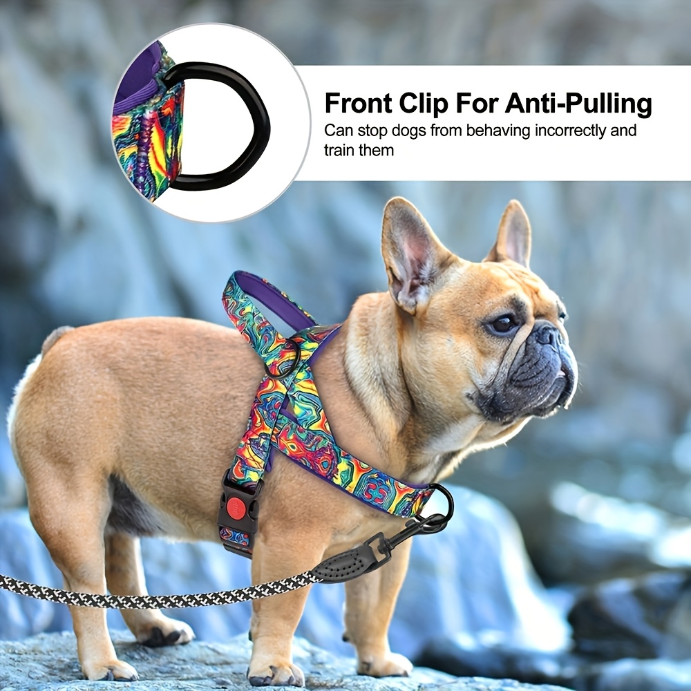 No-Pull Safety Dog Leash Nylon Medium-Large Dog Leash Padded Pet Bulldog Vest Durable Adjustable Medium-Large Dog, Without Battery