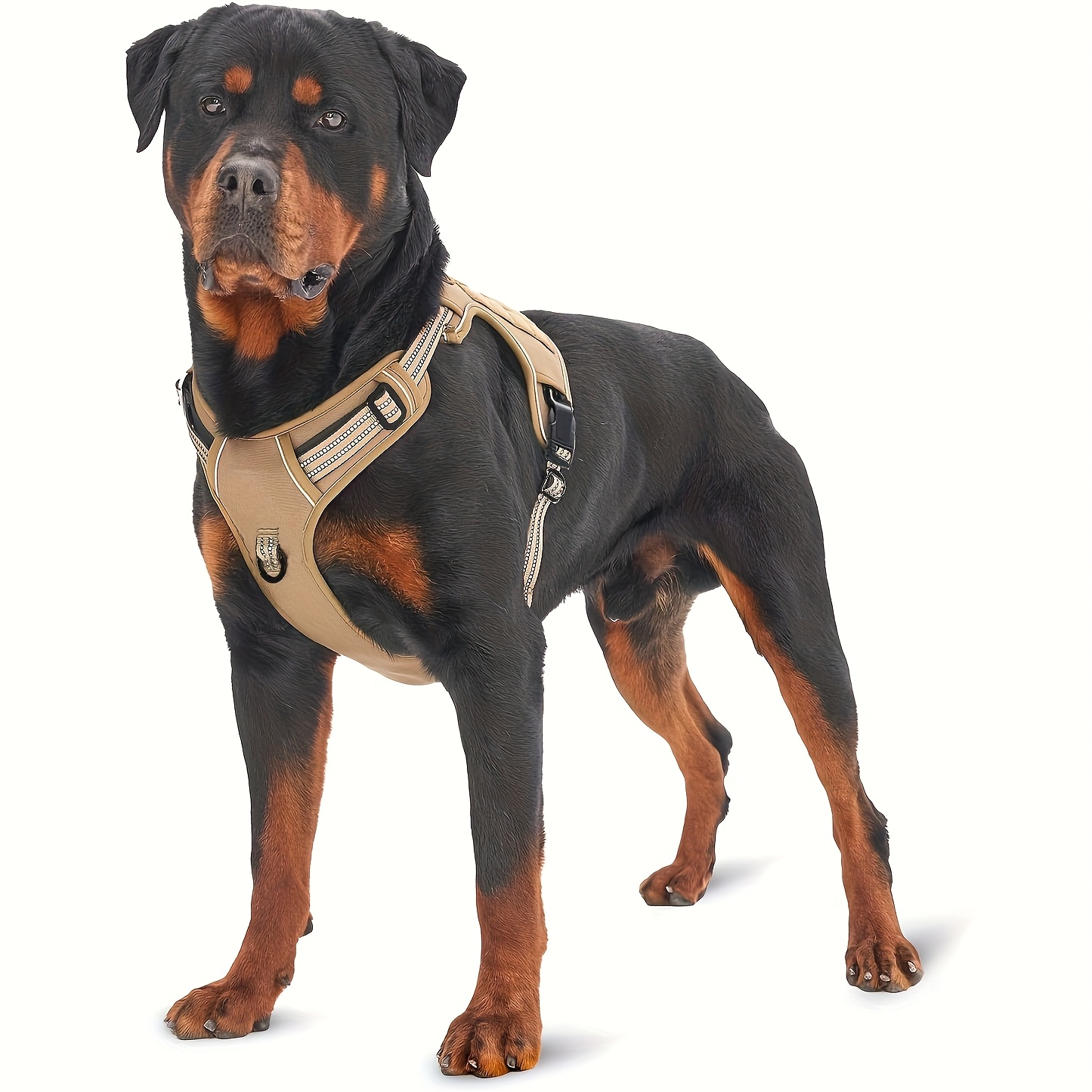 1pc No-Pull Dog Harness Reflective Pet Vest Control Handle Design for Nighttime Walks, Hiking & Outdoor Activities Durable Comfort Fit for Walking, Hiking, Training, Sturdy Metal Clip, Hiking with Dogs, Secure Grip, Material, Active Pet Owners