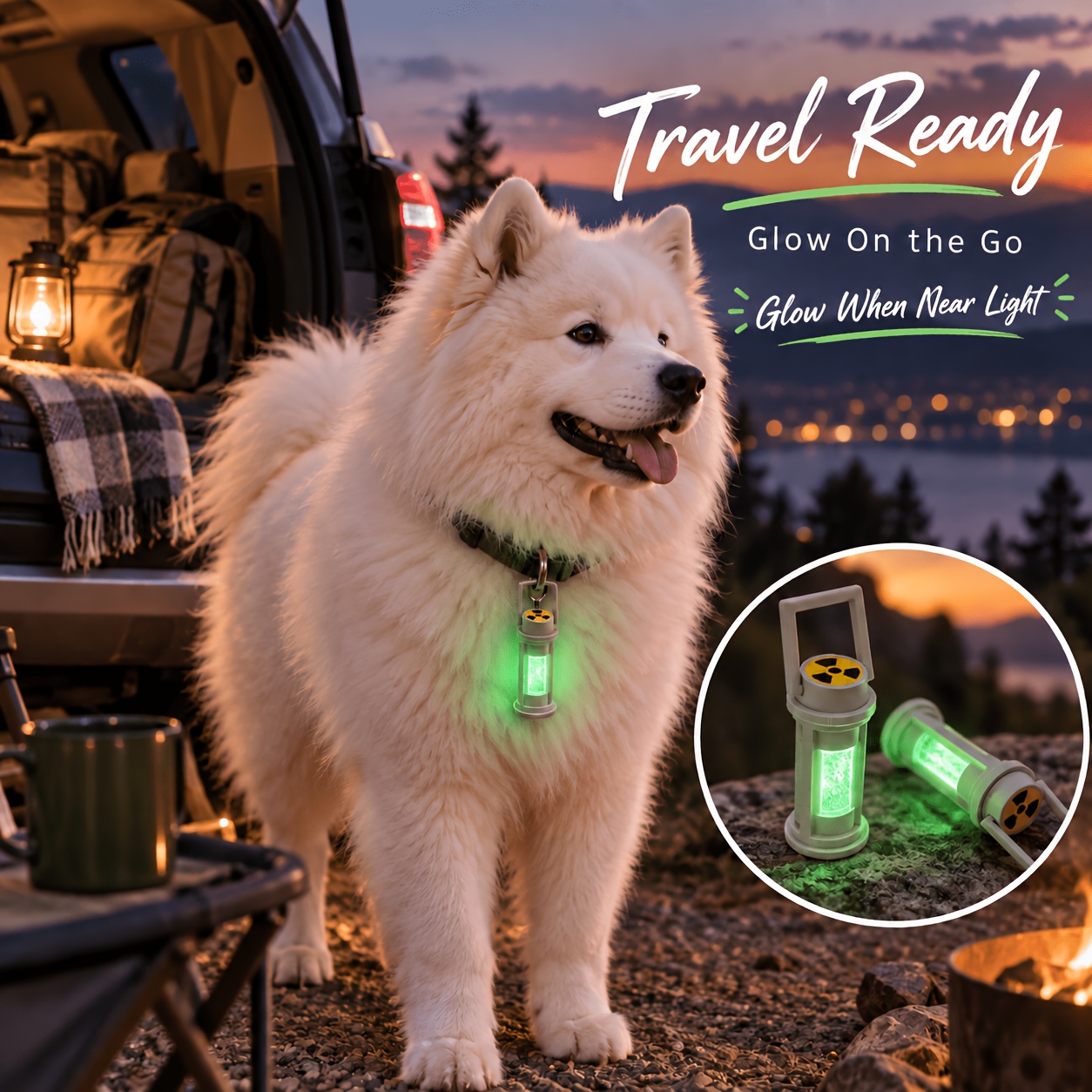 Pet Pendant Night Light for Dogs, Glowing Pet Collar Charm with Illumination Function, Helps Improve Visibility During Night Walks And Outdoor Activities, Lightweight Safety Accessory for Dogs And Pets.