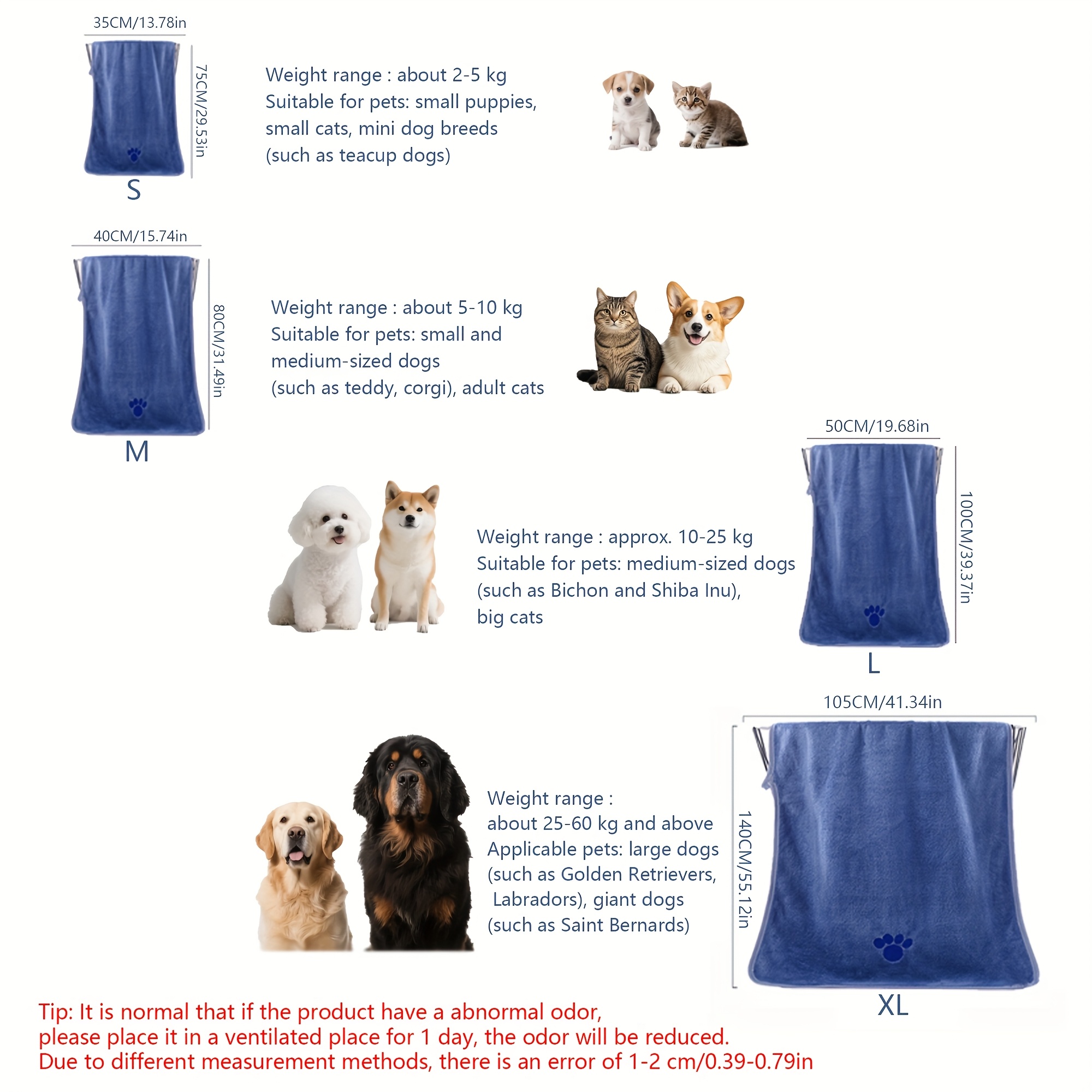 Soft and Comfortable, Quick-Drying, Perfect for Dogs and Cats! High-Quality Microfiber Material, Gently Cares for Your Pet's Delicate Skin, Easily Dries After Bathing, Prevents Colds and Chills. Multi-Functional Design, Can Be Used as a Pet Mat - Image 5