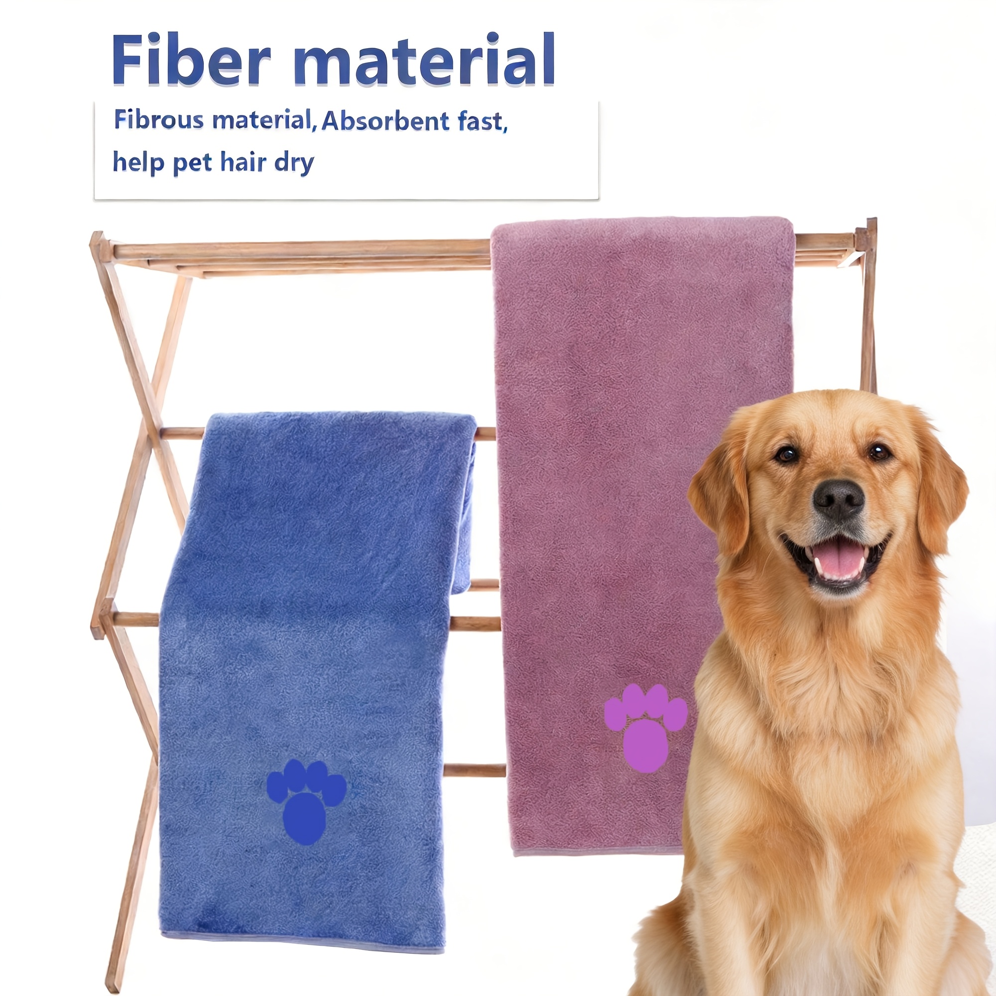Soft and Comfortable, Quick-Drying, Perfect for Dogs and Cats! High-Quality Microfiber Material, Gently Cares for Your Pet's Delicate Skin, Easily Dries After Bathing, Prevents Colds and Chills. Multi-Functional Design, Can Be Used as a Pet Mat - Image 7