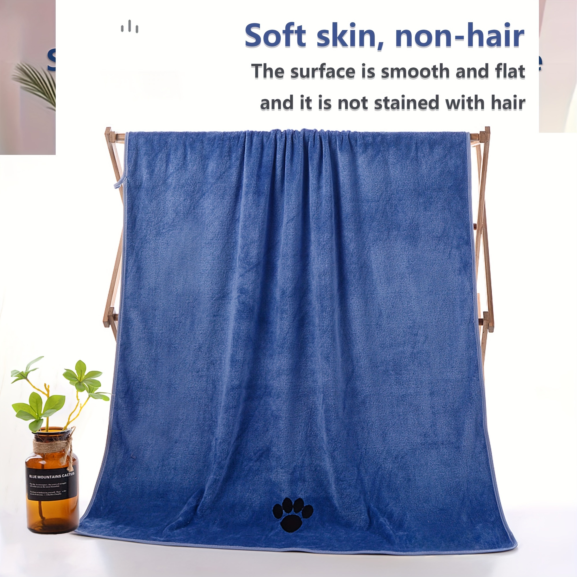 Soft and Comfortable, Quick-Drying, Perfect for Dogs and Cats! High-Quality Microfiber Material, Gently Cares for Your Pet's Delicate Skin, Easily Dries After Bathing, Prevents Colds and Chills. Multi-Functional Design, Can Be Used as a Pet Mat - Image 6
