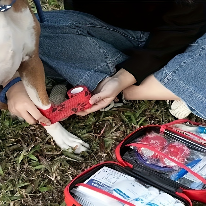 Pet First Aid Kit: Designed for Dogs And Cats, This Portable First Aid Kit Includes Emergency Supplies, Pet First Aid Guide, Flea Repellent, Survival Blanket, Etc., Suitable for Outdoor Activities Such As Hiking, Camping, Backpacking, And Hunting - Image 2