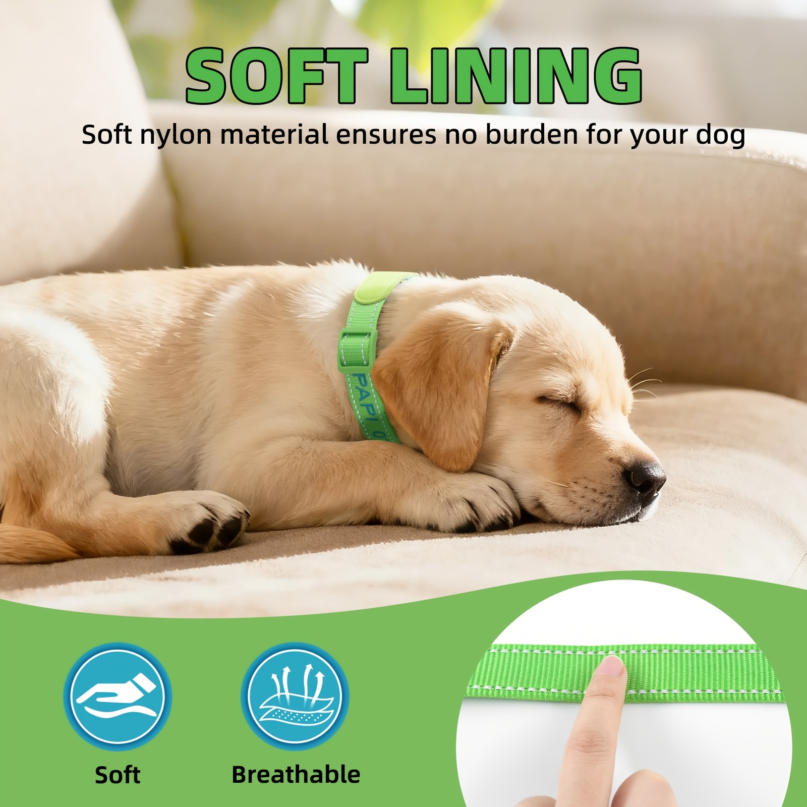 (Customized) New Splicing Design Reinforced Custom Reflective Dog Collar, Embroidered Name And Phone Number to Prevent Loss, Thickened Nylon Adjustable, High-Quality Quick Release Buckle, Suitable for Large And Small Dogs Customized Dog Collar - Image 6
