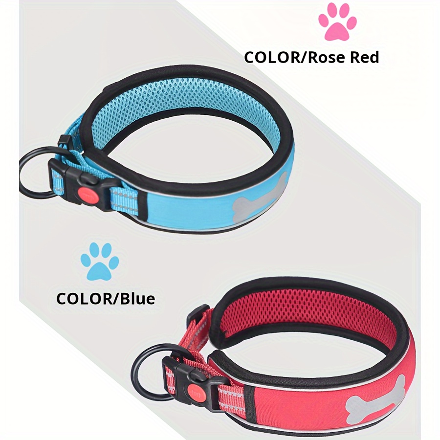 1pc Adjustable Dog Collar for Training And Safe Night Walking, Reflective Pet Collar with High-Visibility for Training Large, Medium And Small Dogs, Outdoor Anti-Lost Accessory to Keep Your Pet Safe And Visible At Night, Gifts, Christmas/Gift - Image 7