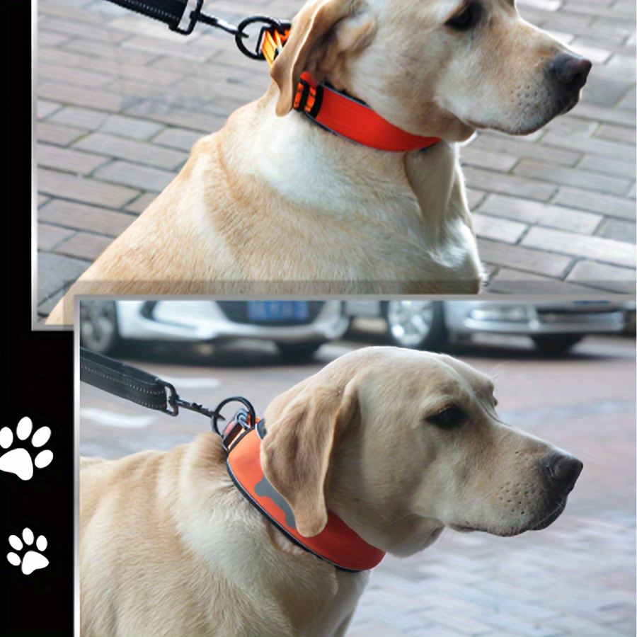 1pc Adjustable Dog Collar for Training And Safe Night Walking, Reflective Pet Collar with High-Visibility for Training Large, Medium And Small Dogs, Outdoor Anti-Lost Accessory to Keep Your Pet Safe And Visible At Night, Gifts, Christmas/Gift - Image 2