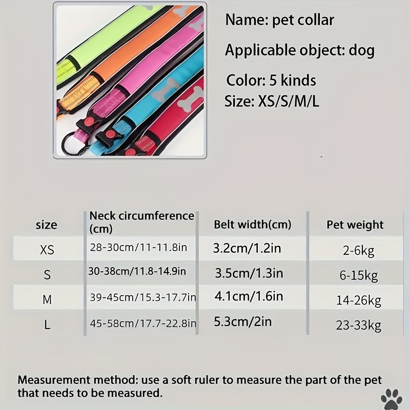 1pc Adjustable Dog Collar for Training And Safe Night Walking, Reflective Pet Collar with High-Visibility for Training Large, Medium And Small Dogs, Outdoor Anti-Lost Accessory to Keep Your Pet Safe And Visible At Night, Gifts, Christmas/Gift - Image 8