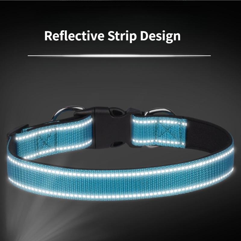 1pc New Anti-Pull Pet Collar, Made of High-strength, Tear-resistant Material with a Comfortable Inner Lining and Reflective Strips. Features an Adjustable Size and Durable Polyester Construction. Suitable for Small to Medium-sized Dogs - Image 3