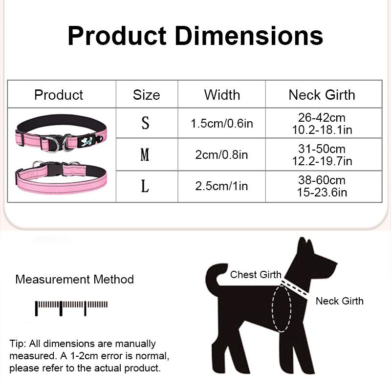 1pc New Anti-Pull Pet Collar, Made of High-strength, Tear-resistant Material with a Comfortable Inner Lining and Reflective Strips. Features an Adjustable Size and Durable Polyester Construction. Suitable for Small to Medium-sized Dogs - Image 6