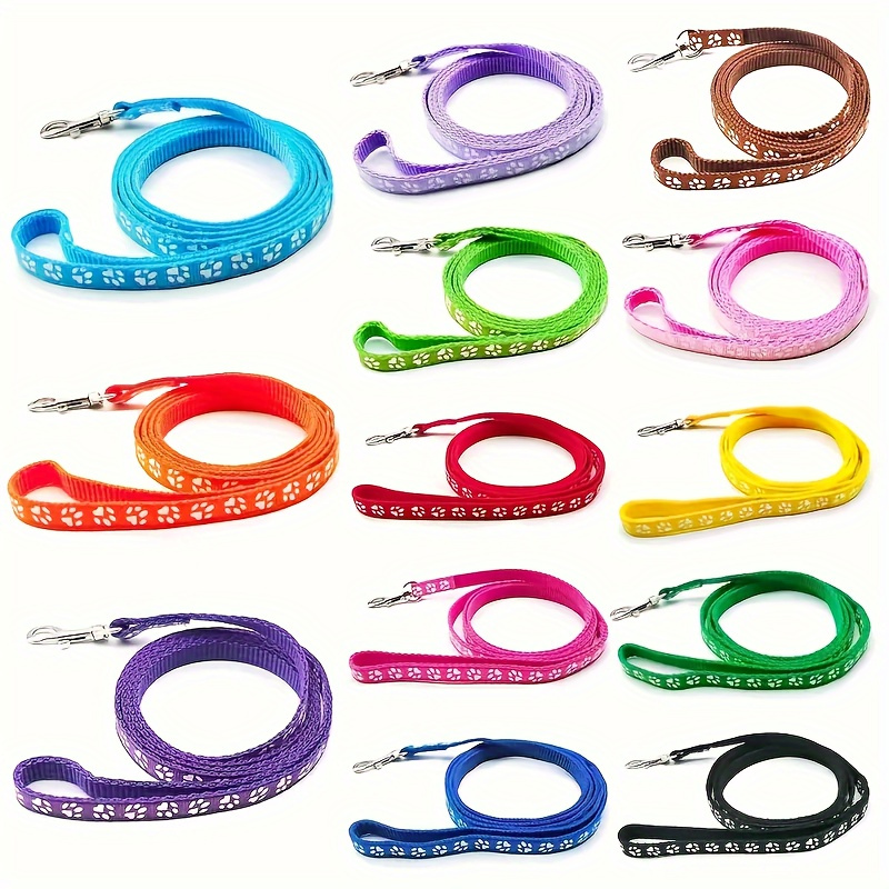 8-Pack Adjustable Dog Leashes, Durable Nylon, Hand Wash Only, Random Colors, Suitable for Small to Medium Breeds Like Chihuahuas, Dachshunds, Schnauzers, Outdoor Walking Gear, Pet Supplies, Animal Print Pattern, 4 Feet Long, No Power Supply - Image 4