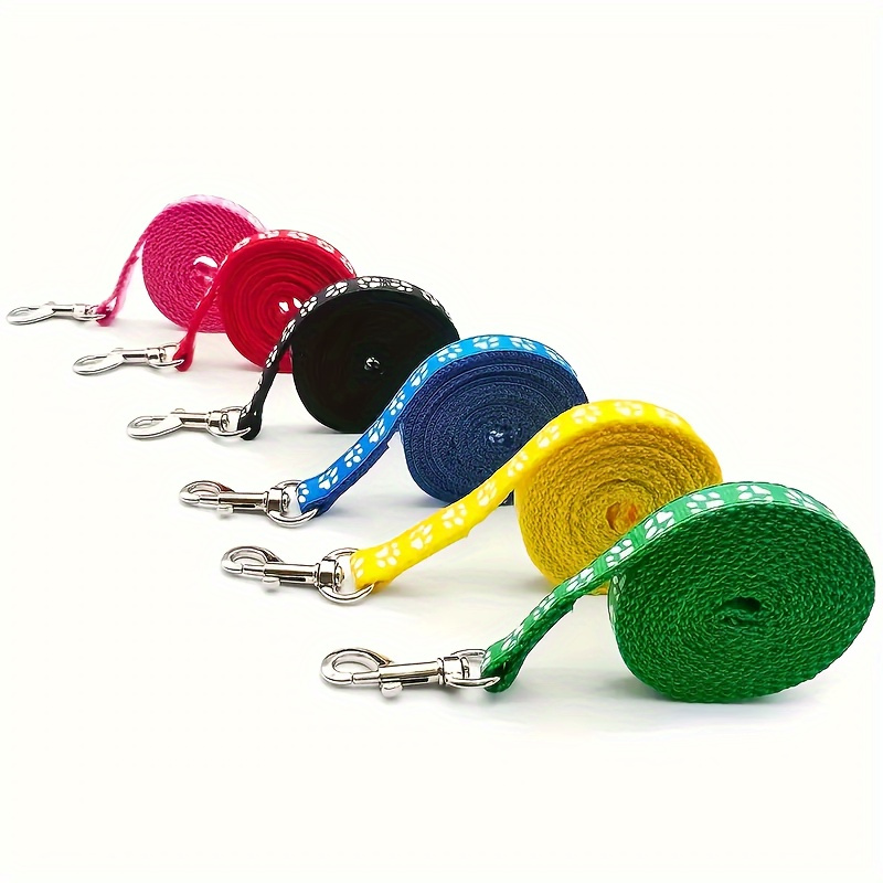 8-Pack Adjustable Dog Leashes, Durable Nylon, Hand Wash Only, Random Colors, Suitable for Small to Medium Breeds Like Chihuahuas, Dachshunds, Schnauzers, Outdoor Walking Gear, Pet Supplies, Animal Print Pattern, 4 Feet Long, No Power Supply - Image 5